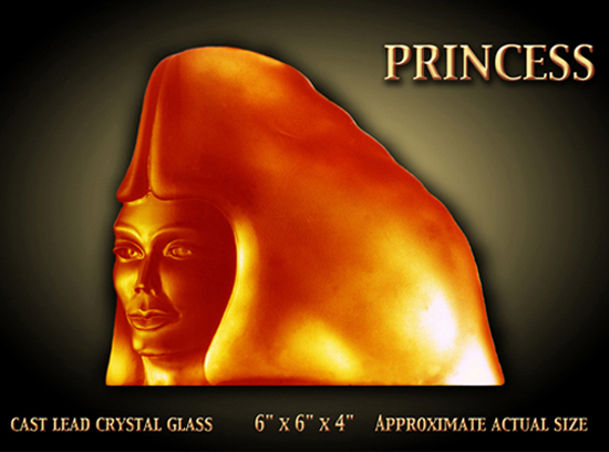 Fire Princess Princess, Kiln fired Lead Crystal