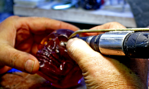 Hand tooling the Skull