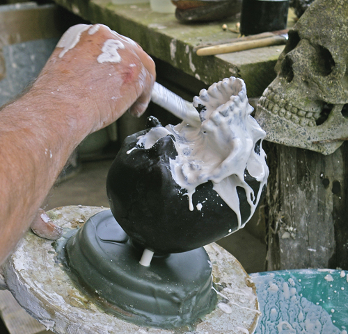 Life Size Wax Skull Plastering Life Size Wax Skull